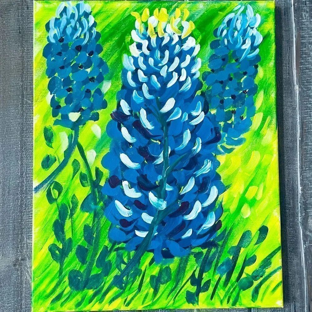 Texas Bluebonnets Canvas Painting Art